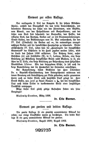 Lehrbuch der französischen Sprache