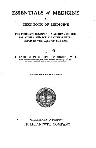 Essentials of Medicine: A Text-book of Medicine for Students Beginning a ...