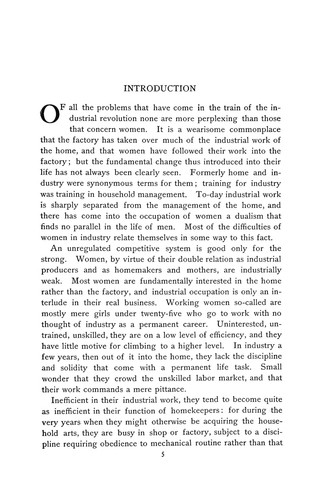 The economic position of women.