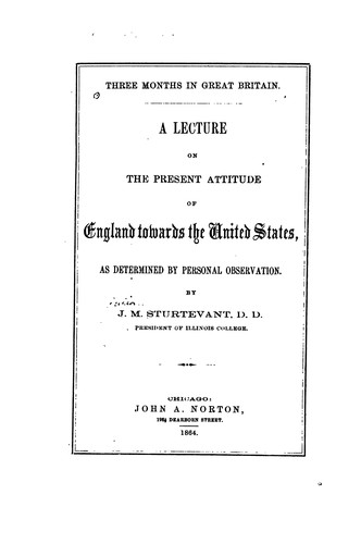 Three months in Great Britain