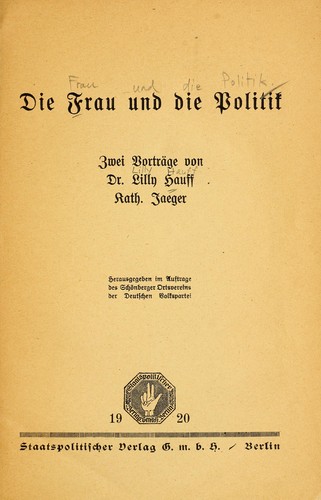 Die Frau und die Politik
