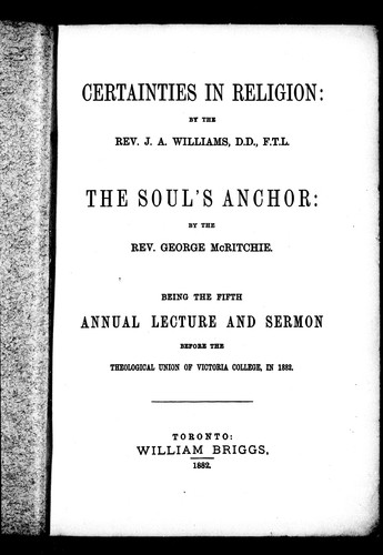 Certainties in religion