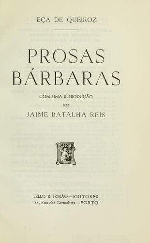 Prosas bárbaras