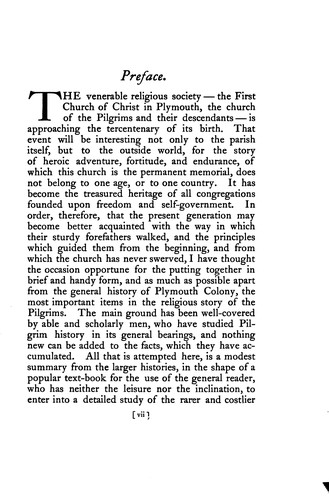 A Brief History of the First Church in Plymouth: From 1606 to 1901