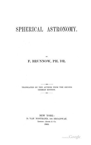Spherical astronomy.