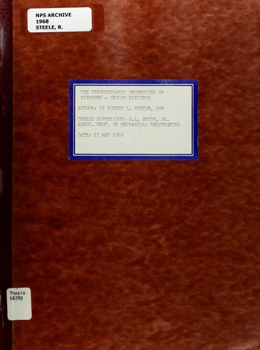 The thermodynamic properties of nitrogen-oxygen mixtures