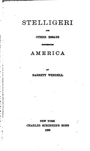 Stelligeri, and Other Essays Concerning America