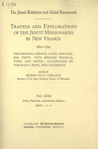 The Jesuit relations and allied documents