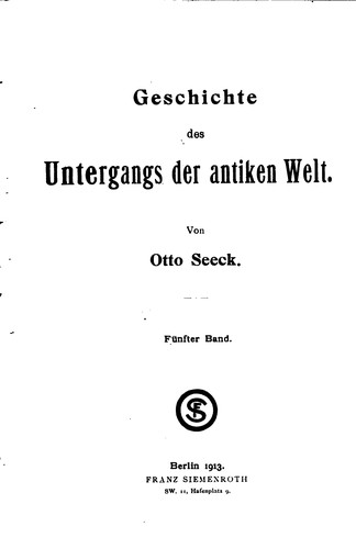 Geschichte des Untergangs der antiken Welt