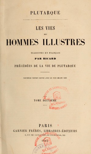 Les vies des hommes illustres