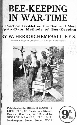 Bee-keeping in war-time