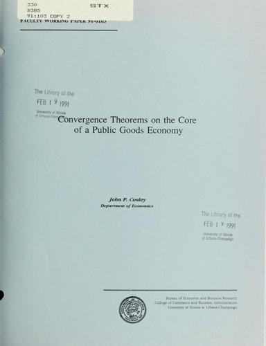 Convergence theorems on the core of a public goods economy