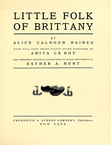 Little folk of Brittany