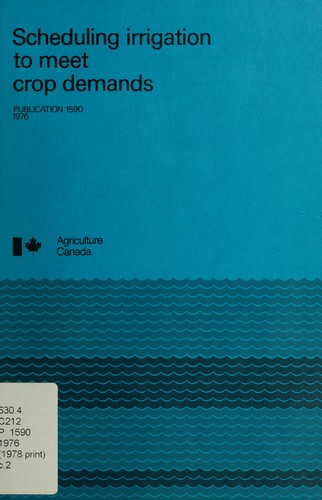 Scheduling irrigation to meet crop demands