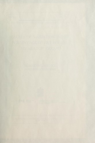 Causes of variation in the percentage of fat in hand separator cream