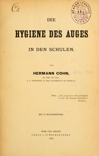 Die Hygiene des Auges