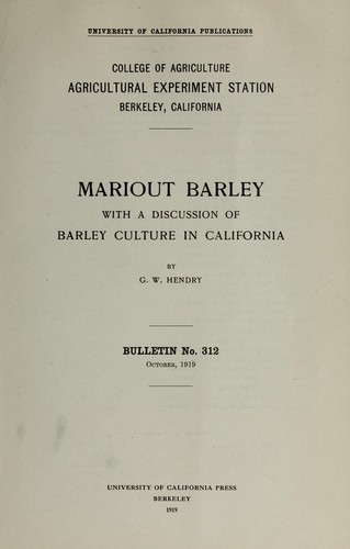 Mariout barley