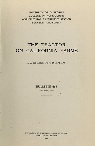 The tractor on California farms