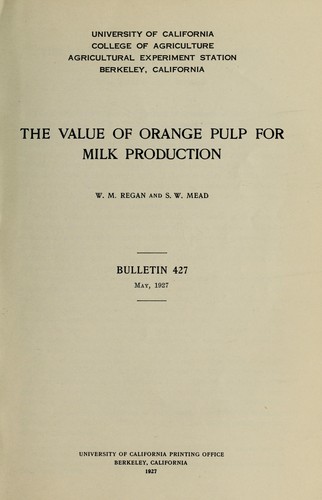 The value of orange pulp for milk production