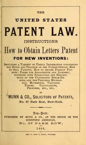 The United States patent law