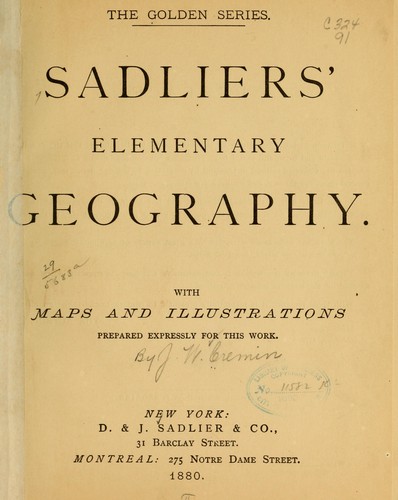 Sadliers' elementary geography
