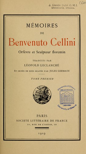 Mémoires de Benvenuto Cellini