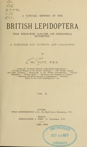 A natural history of the British Lepidoptera