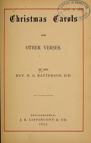 Christmas carols and other verses