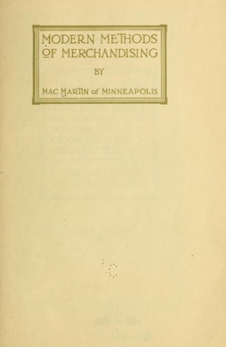 Modern methods of merchandising