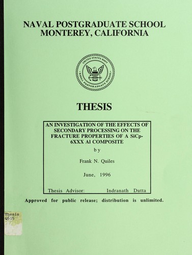 An investigation of the effects of secondary processing on the fracture properties of a SiCp-6XXX Al composite
