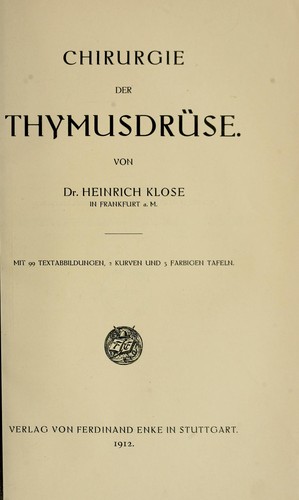 Chirurgie der Thymusdrüse