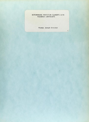 Determining partition elements with feedback constraints