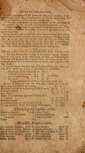 Citizens' almanack, for the year of our Lord 1832 ...