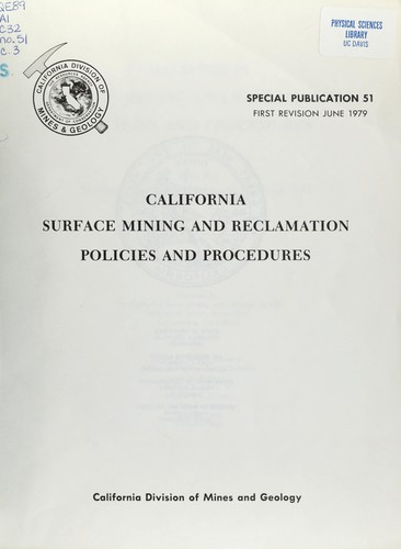 California surface mining and reclamation policies and procedures