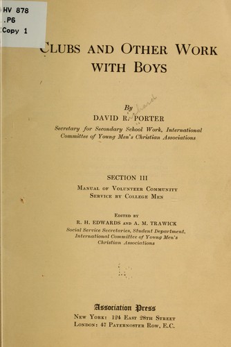 Clubs and other work with boys