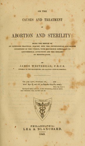 On the causes and treatment of abortion and sterility