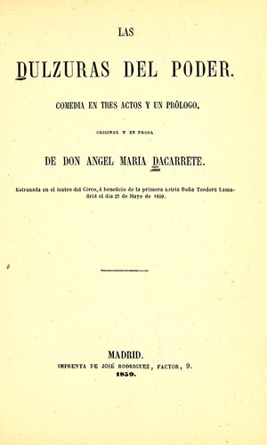 Las dulzuras del poder