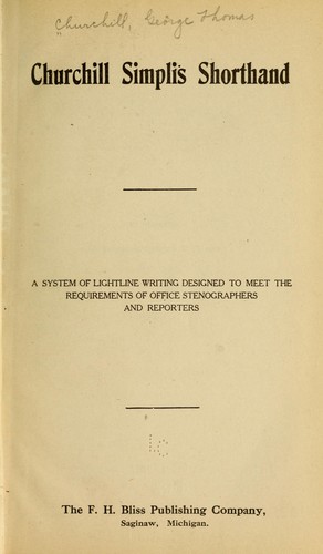 Churchill Simplis shorthand