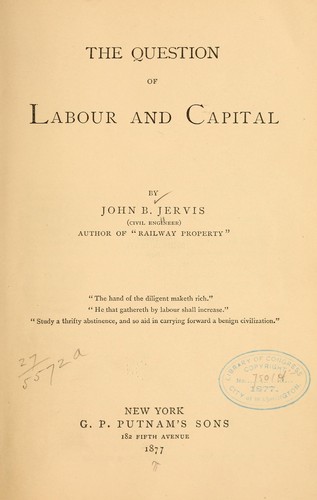 The question of labour and capital