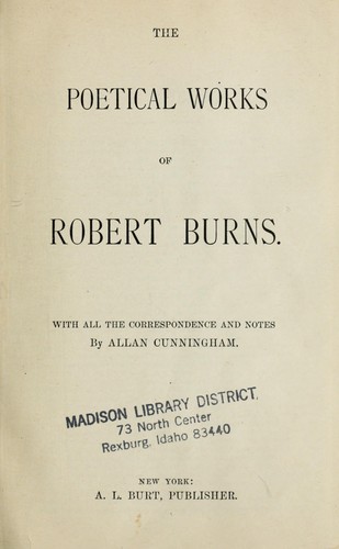 The poetical works of Robert Burns
