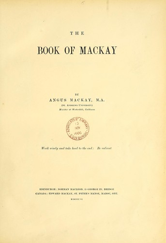 The book of Mackay