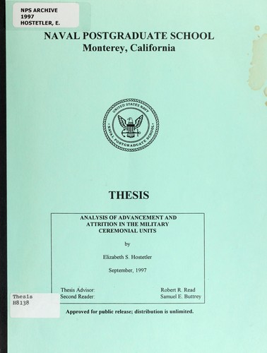 Analysis of advancement and attrition in the Military Ceremonial Units