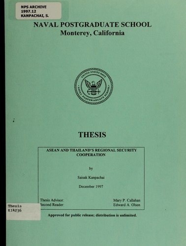 ASEAN and Thailand's regional security cooperation