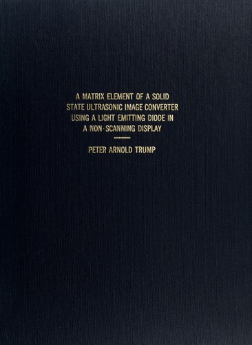 A matrix element of a solid state ultrasonic image converter using a light emitting diode in a non-scanning display