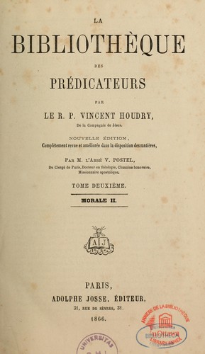 La bibliothèque des prédicateurs