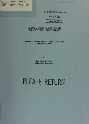 Montana validation of the NTE core battery