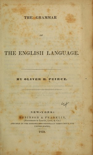 The grammar of the English language