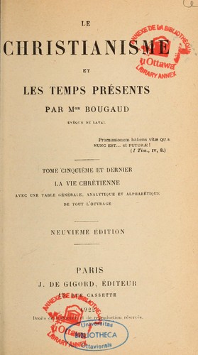 Le christianisme et les temps présents