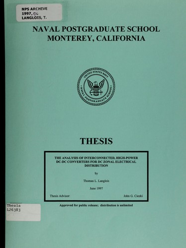 The analysis of interconnected, high-power DC-DC converters for DC zonal electrical distribution