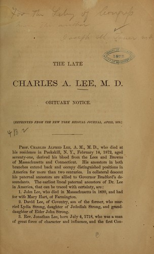 The late Charles A. Lee